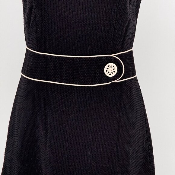 Vtg Alexandra Bartlett Dress Womens 8 Black Textured Dress Lace Hem 80s Coquette - Picture 5 of 8